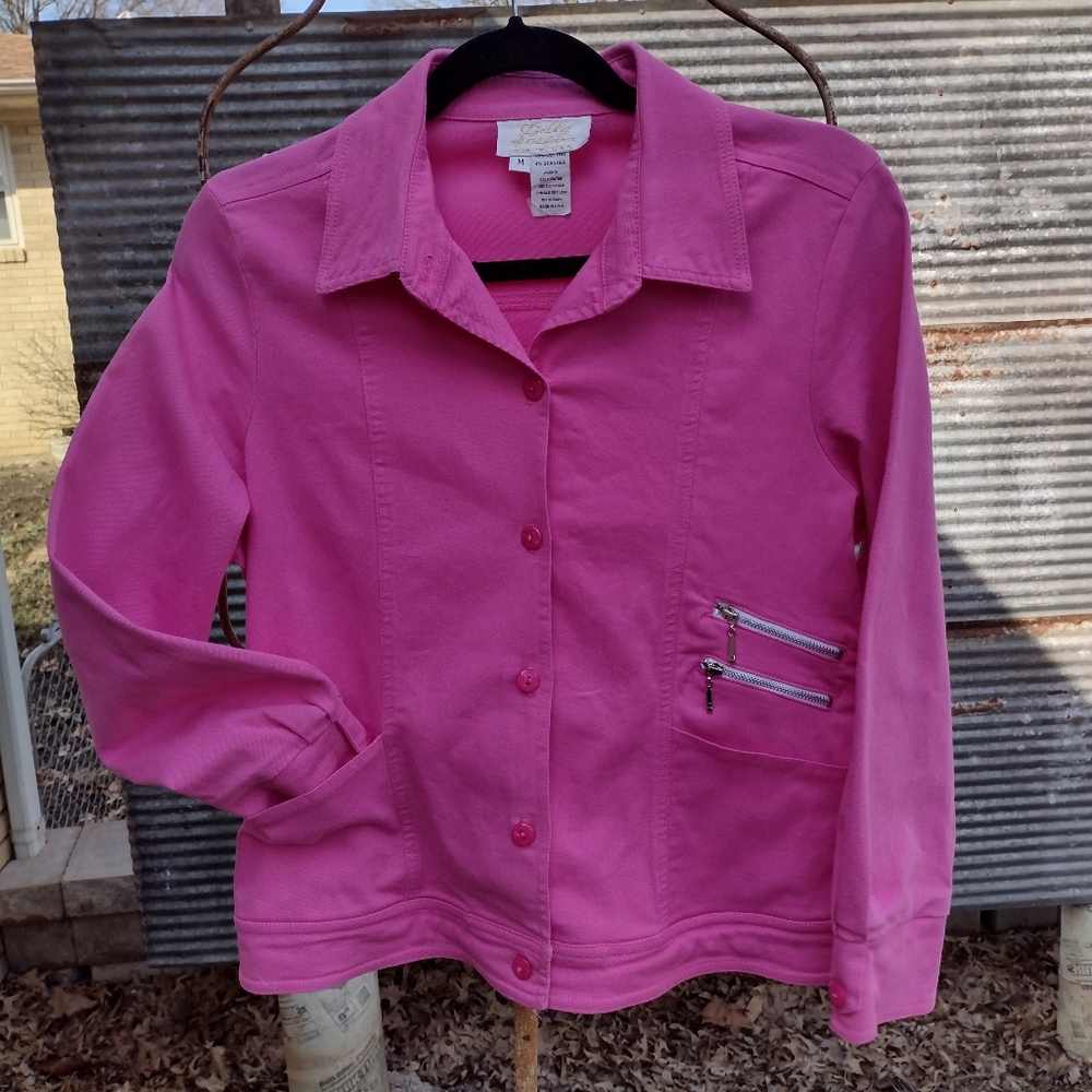 Lilly of California, Barbie pink jean jacket Medium